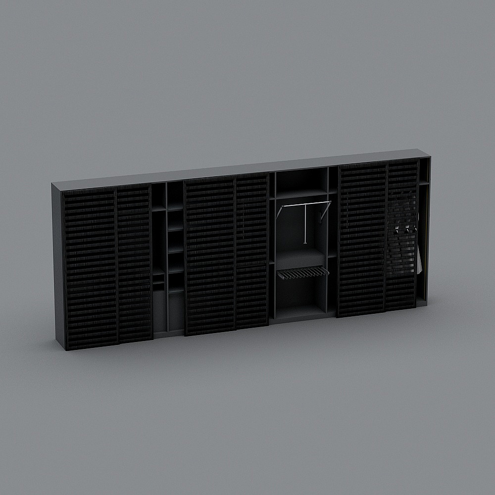 Minimalist Wardrobe Cabinet 3D model