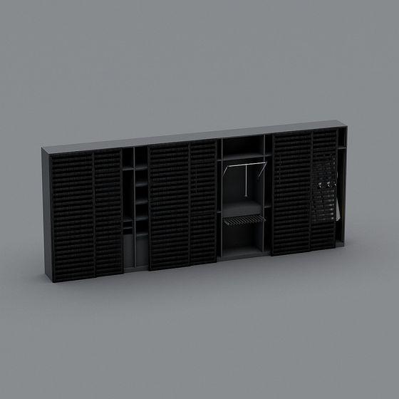 Minimalist Wardrobe Cabinet 3D model