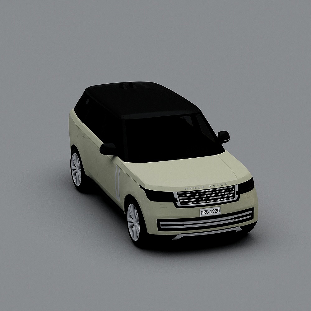 Low Poly Range Rover SUV 3D Model