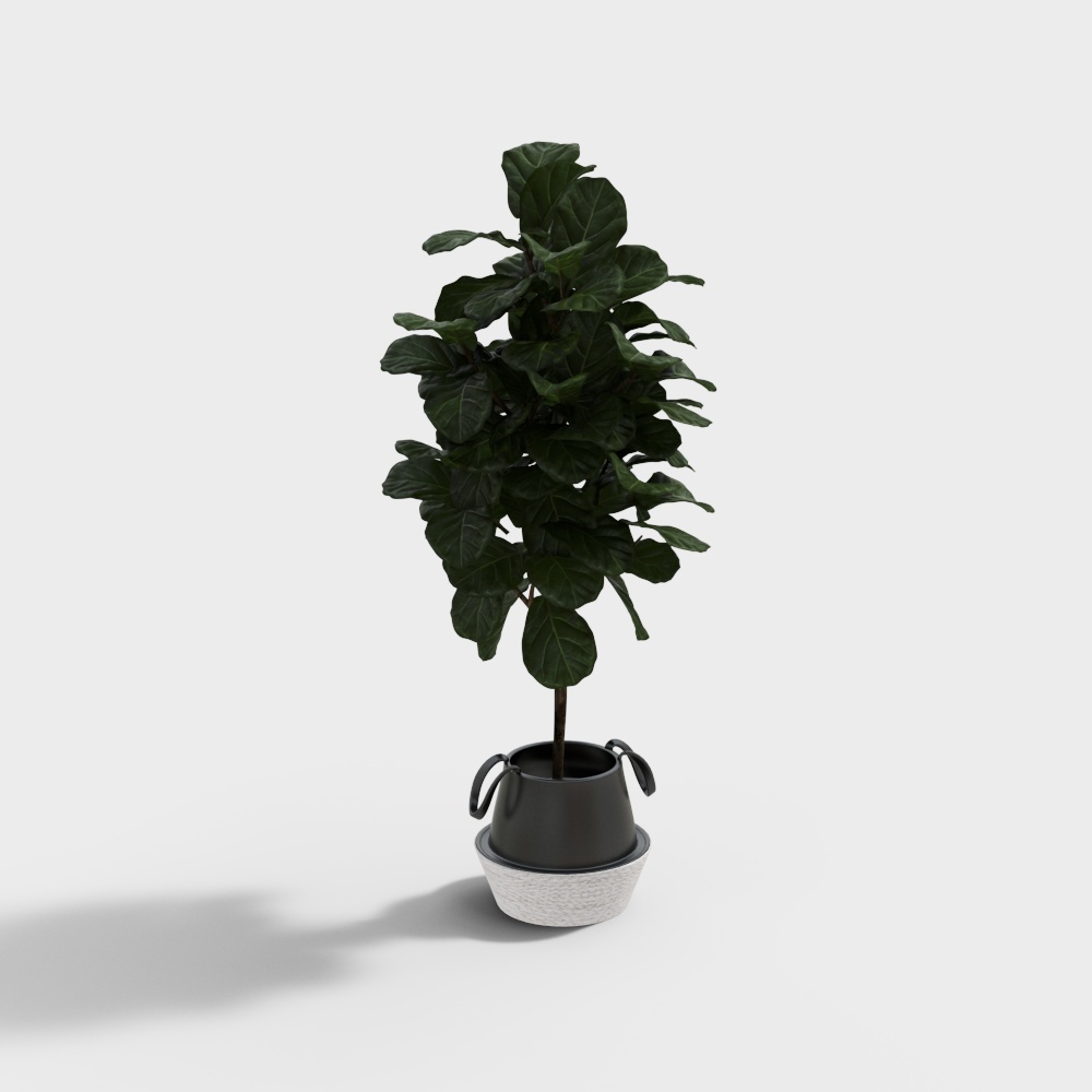 4.5’ Искусственное дерево Фикус с богемным стилем