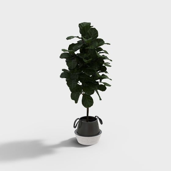 4.5’ Искусственное дерево Фикус с богемным стилем