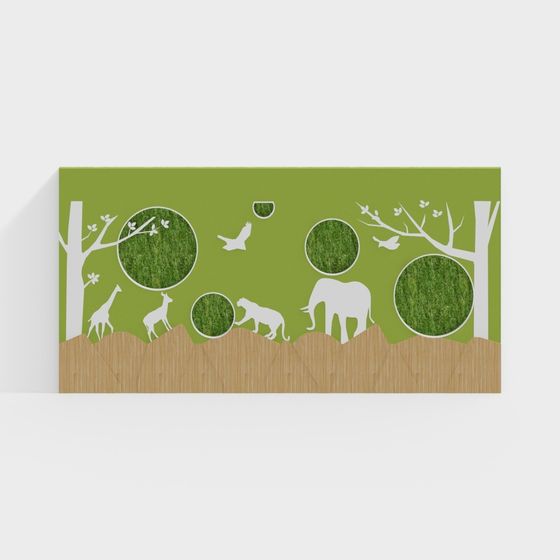 Dreamy Jungle Low-Poly 3D Model