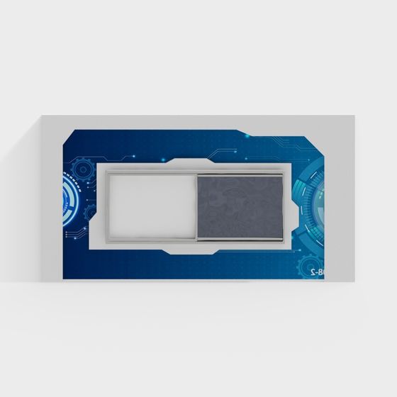 Cyber Panel 3D model for High-Tech Environments