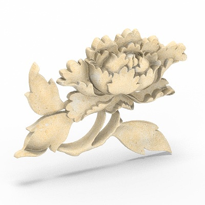 Chinese flower relief