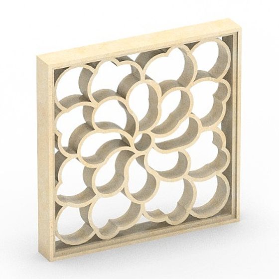 Lattice Panel 3D model for Creative Projects