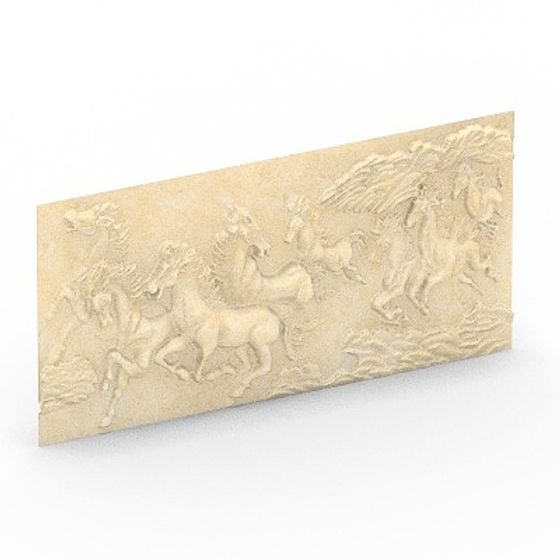 Golden Horse Panel 3D Model