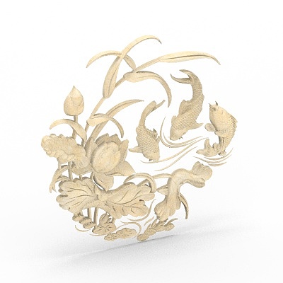 Realistic Koi Pond 3D model
