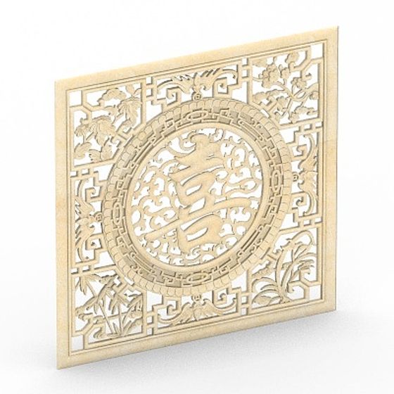 Lattice Panel High-Detail Low-Poly 3D model