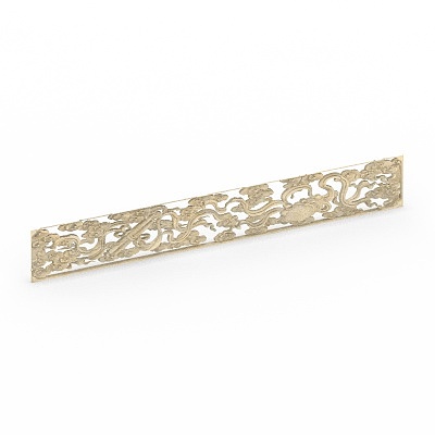 Dragon Pattern Hollow Long Strip 3D model