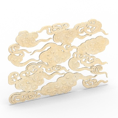 New Chinese style wall decoration 3D model