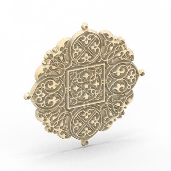 Enchanting Low Poly Badge 3D model