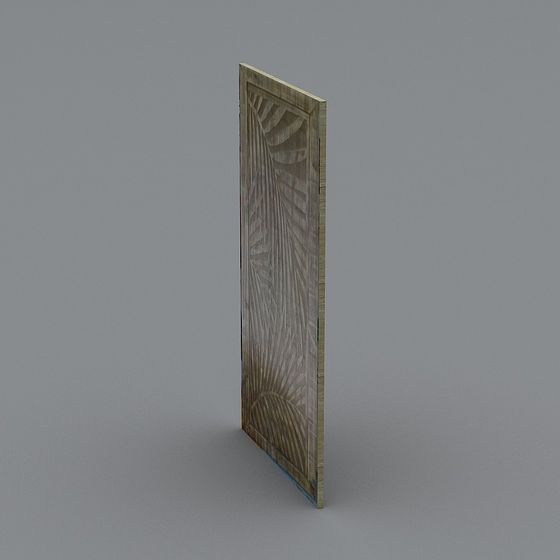 Ancient Wood Carved Screen 3D model