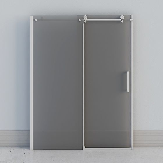 Modern Glass Sliding Door 3D model