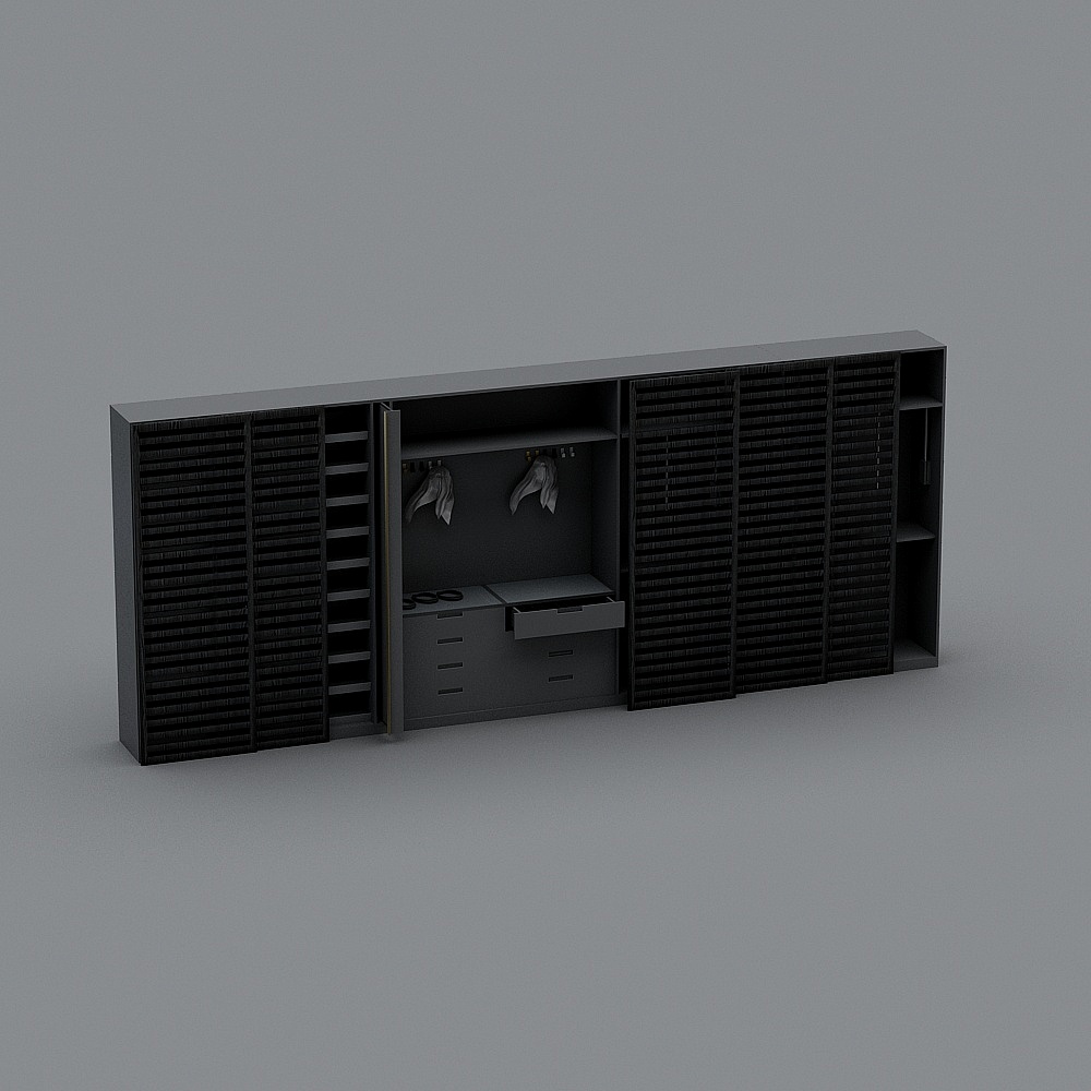 Minimalist Cloakroom Cabinet 3D model