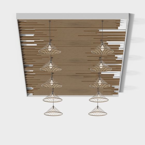 Brown New Grille Ceiling for Modern Spaces