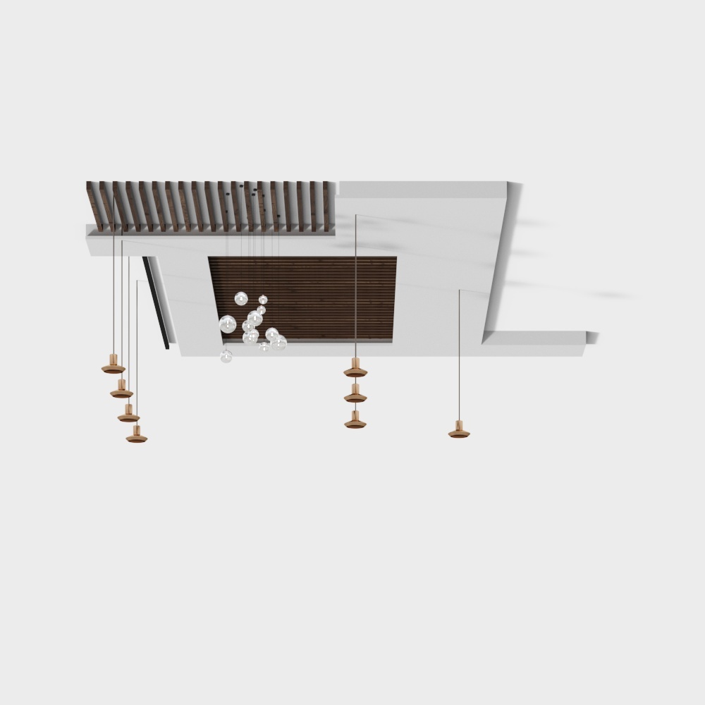 Industrial-style restaurant grille ceiling