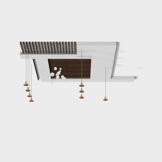 Suspended Light Fixture Ceiling 3D model