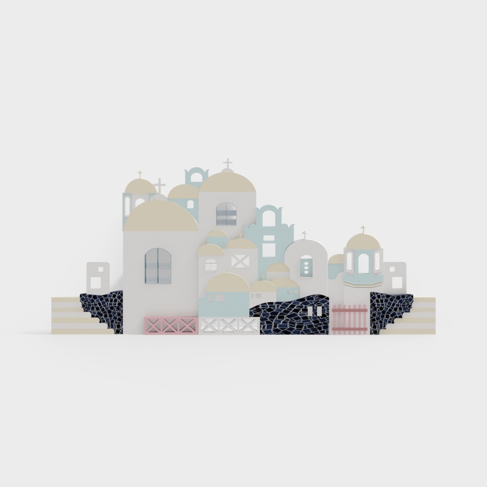 Kindergarten castle background wall