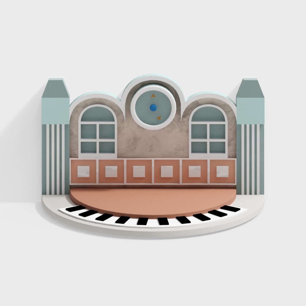 Kindergarten classroom castle background wall