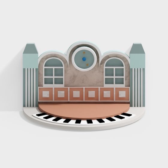 Stylish Low-Polygon Architectural 3D Model for Creative Projects