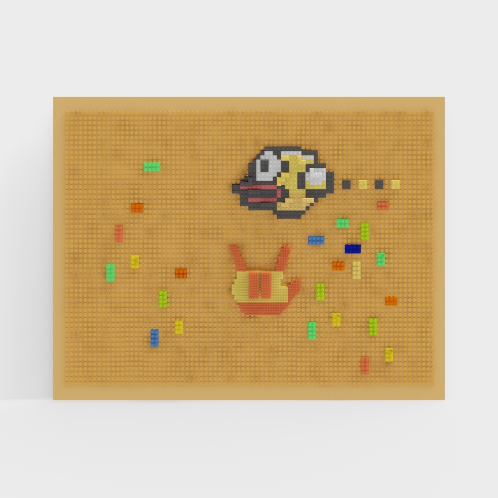 Kindergarten cartoon yellow background wall