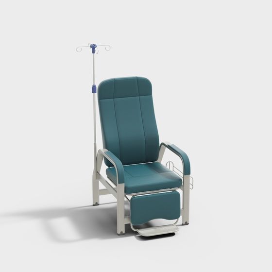 Low-Polygon Medical Recliner 3D Model