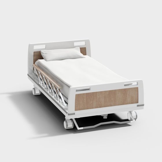 Modern Hospital Bed 3D model for Healthcare Environments