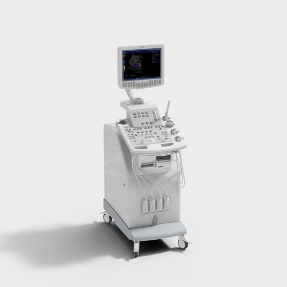 Detailed Ultrasound Scanner 3D model for Medical Design