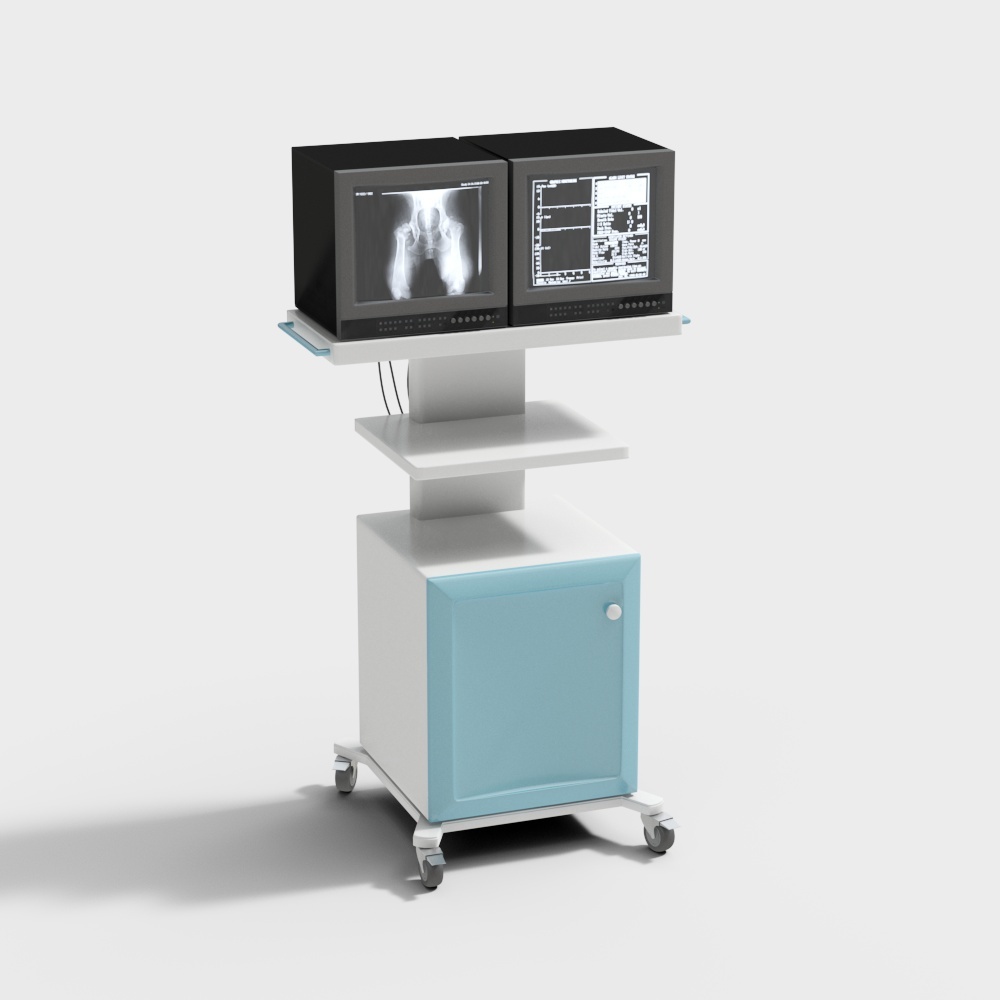 Detailed Mobile X-ray Machine 3D model