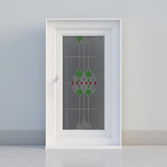 Stylish Low-Polygon Door 3D model