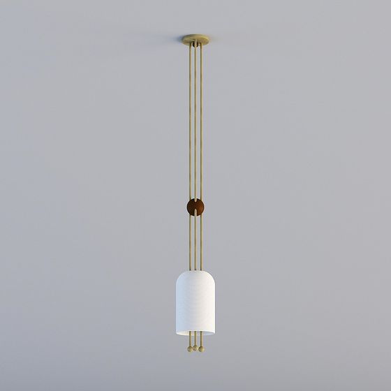Elegant Minimalist Pendant Light 3D model