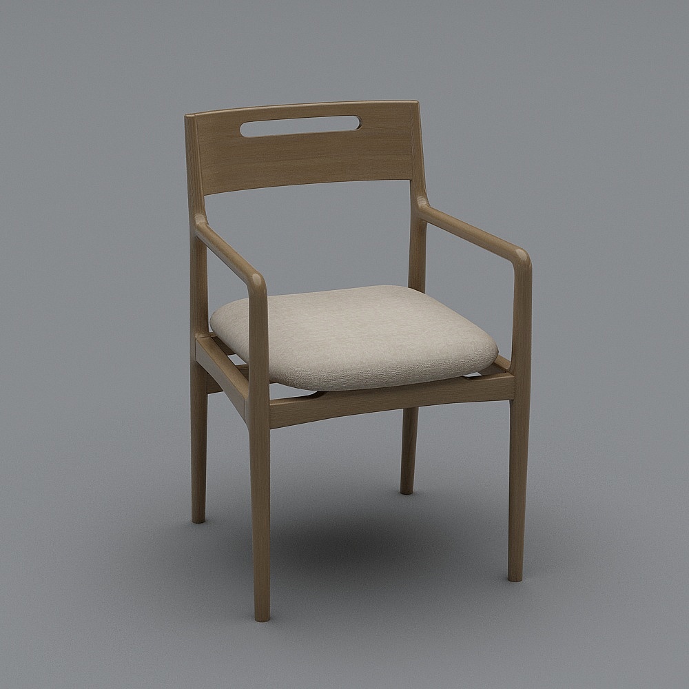 162 Reading Chair - Light Rice Cloth