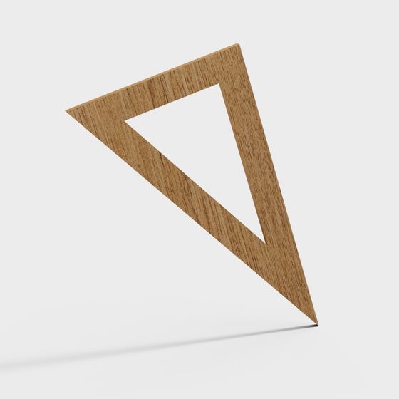 Triangular Mirage Low-Polygon 3D Model