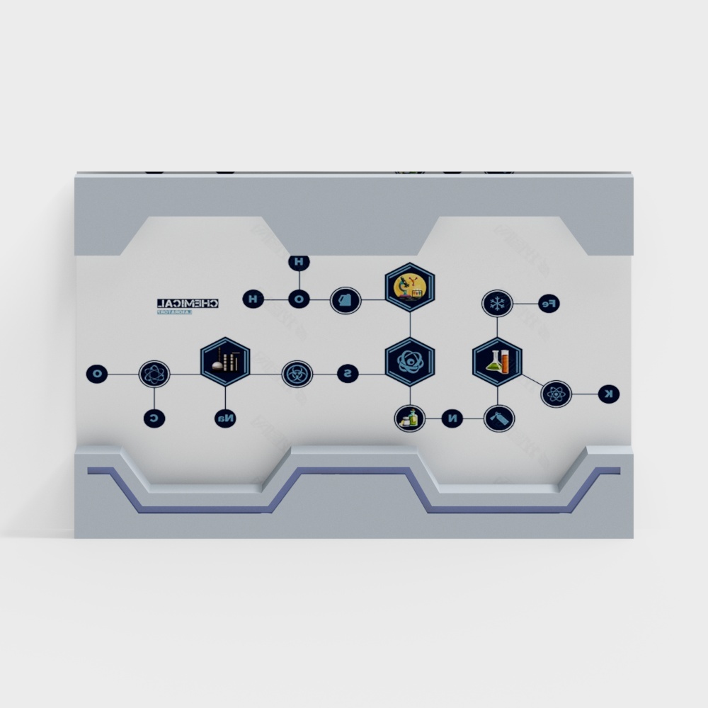Chemical Laboratory Control Panel 3D model