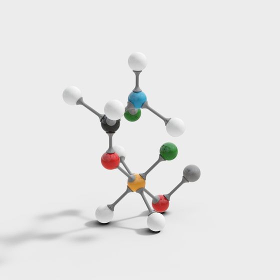 Modern Molecular Model 3D model for Creative Projects