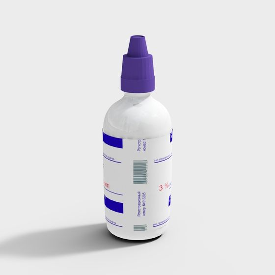 Low-Poly Medical Eye Drop Bottle 3D model