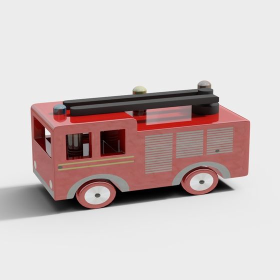 Charming Fire Truck 3D model for Kids