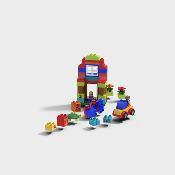 Colorful Building Blocks Paradise 3D model