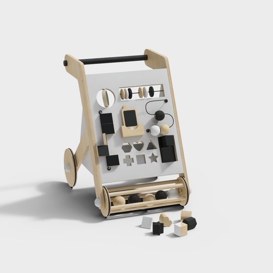 Playful Learning Cart 3D model for Creative Spaces