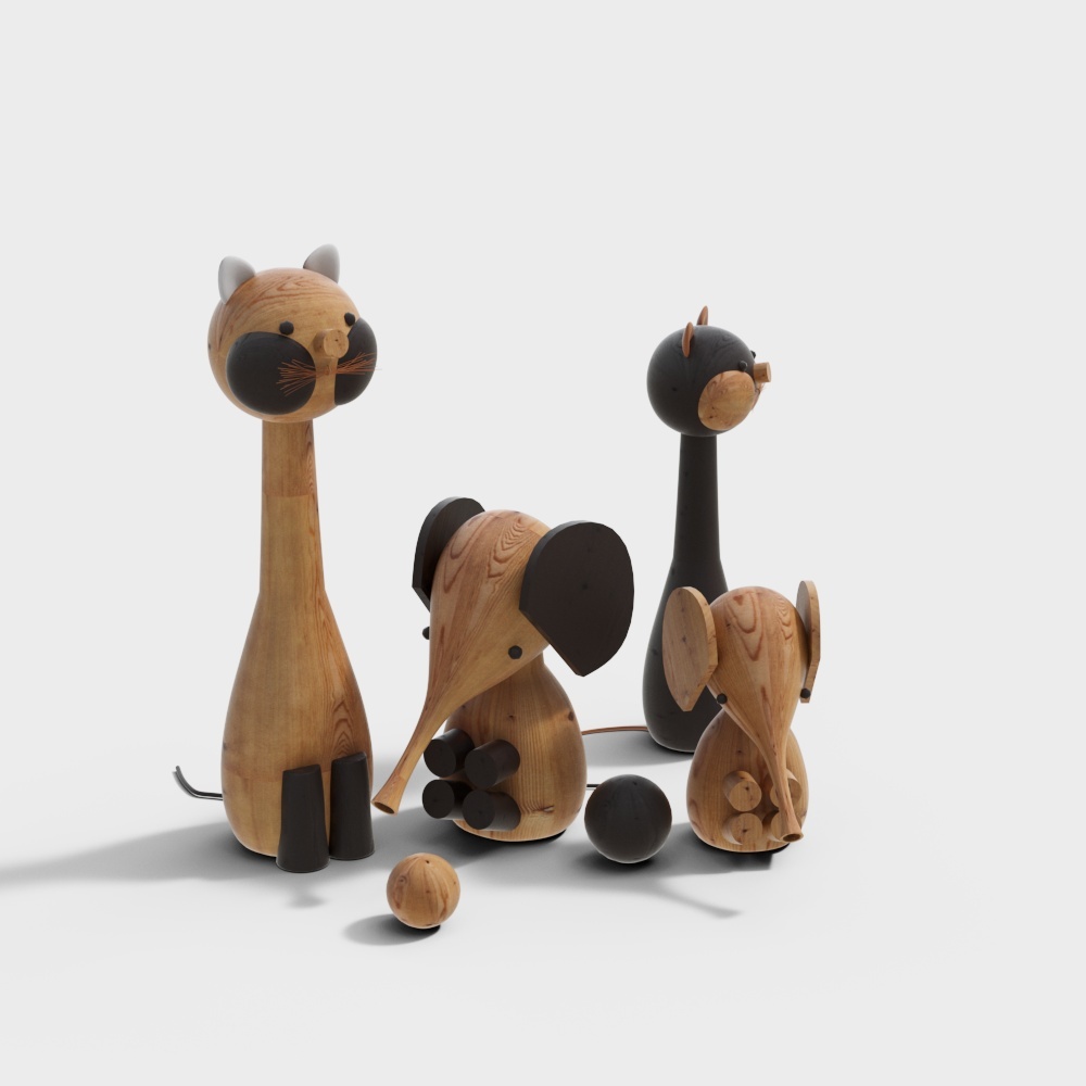Elephant wooden toy