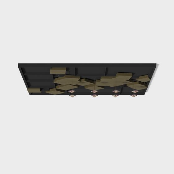Suspended Geometric Ceiling 3D Model