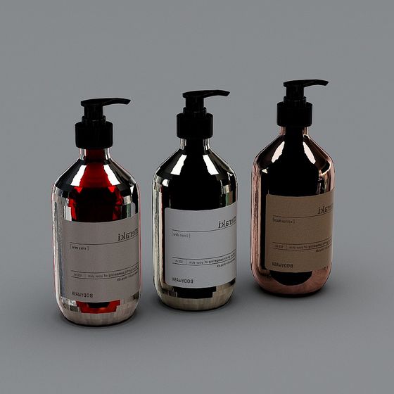 Sleek 3D Model Bath Shower Gel Bottle