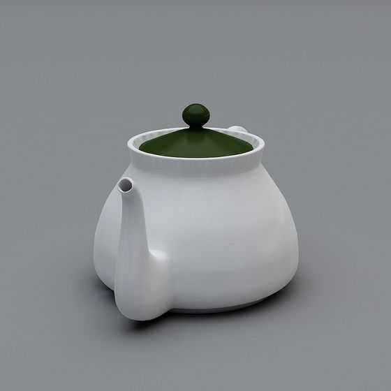 Elegant Low-Poly Teapot 3D model