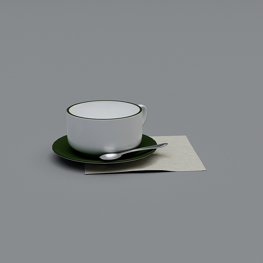 Elegant Tea Cup 3D Model for Relaxing Afternoons