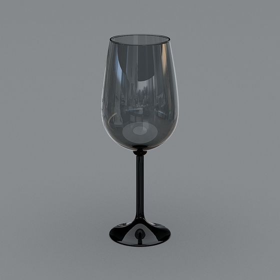 Elegant Low-Polygon Wine Glass 3D model