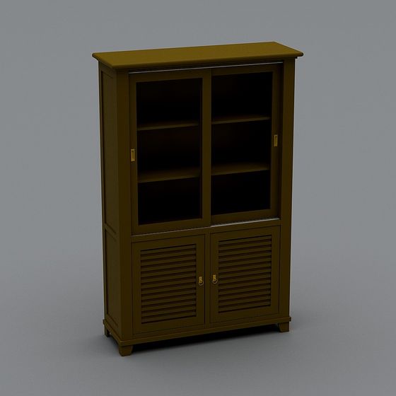 Charming Vintage Bookshelf 3D model