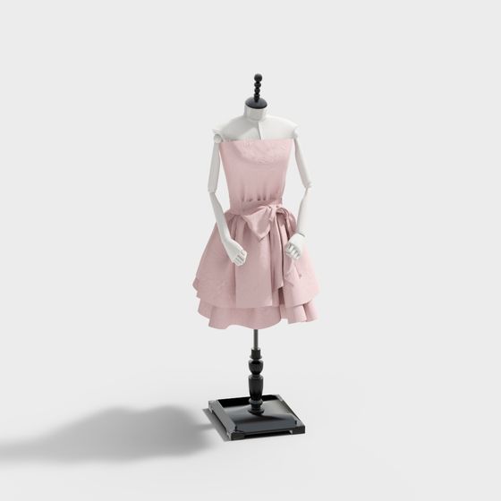 Charming Low-Polygon Dress Model 3D model