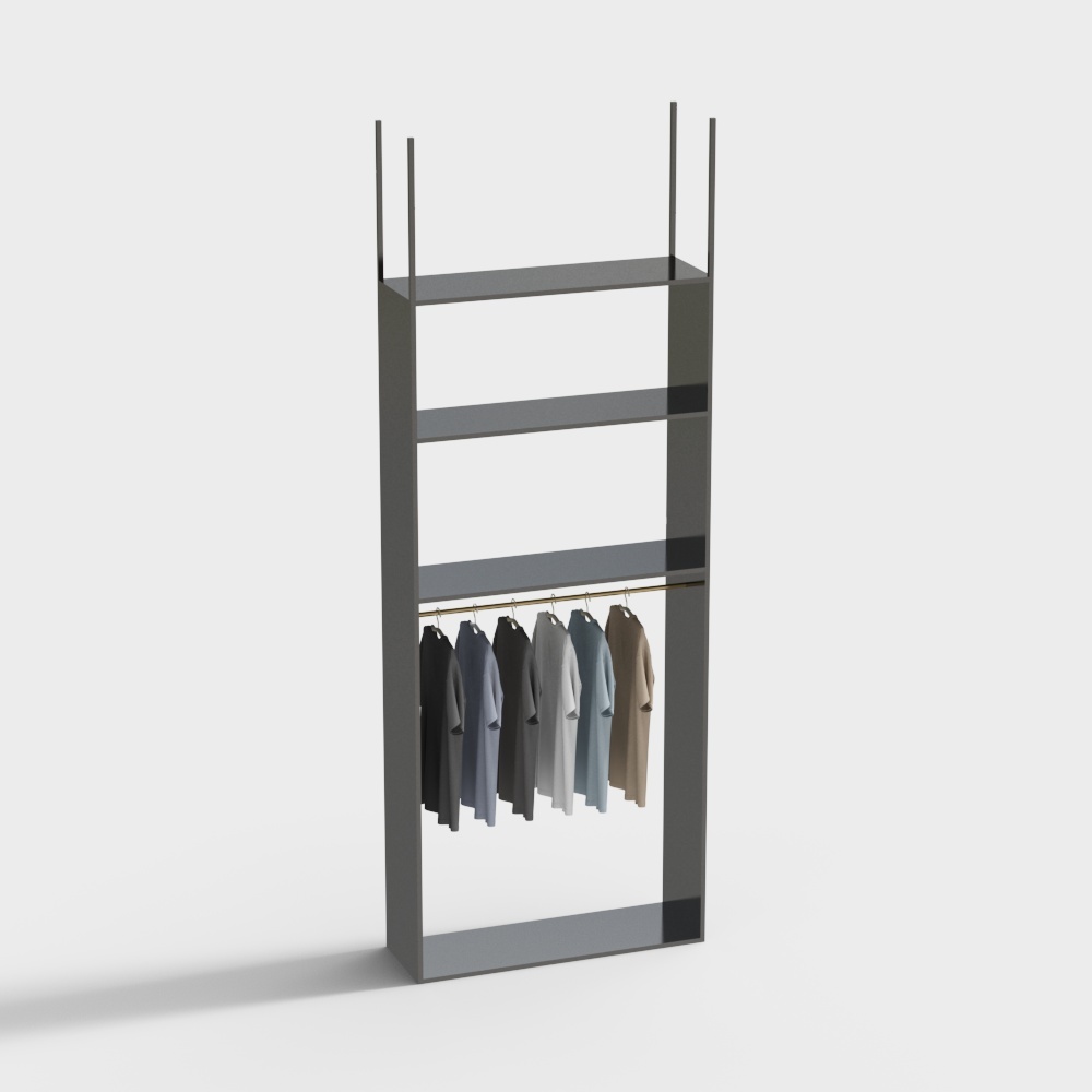 Modern clothing store-display rack