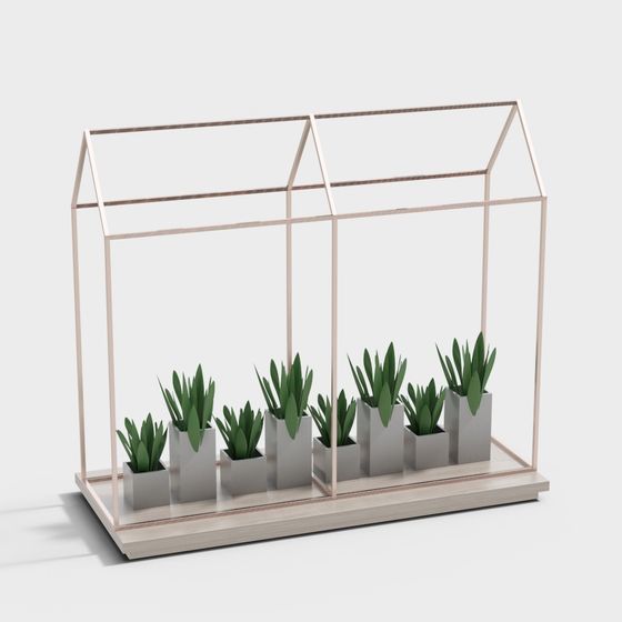 Modern Greenhouse 3D model with Polished Design