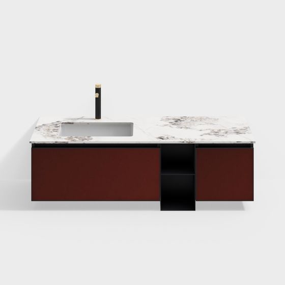 Urban Minimalist Bathroom Cabinet 3D model